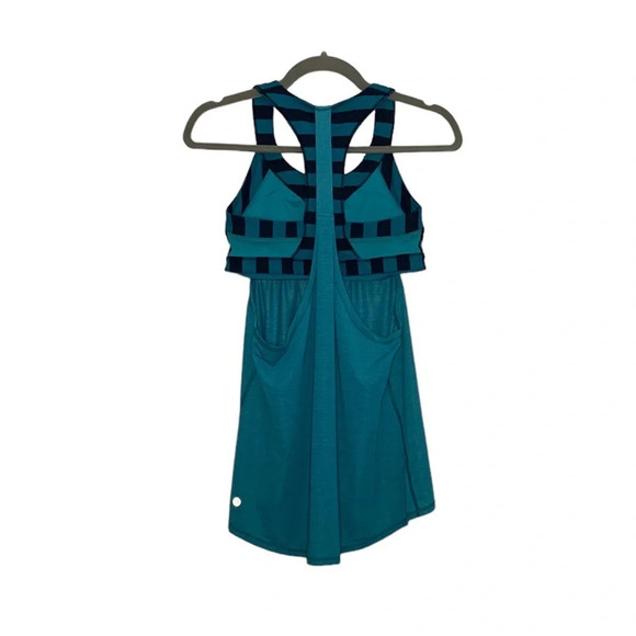 Lululemon 2 in Run Tank Top in Micro Macro Stripe Surge Blue - Picture 6 of 10